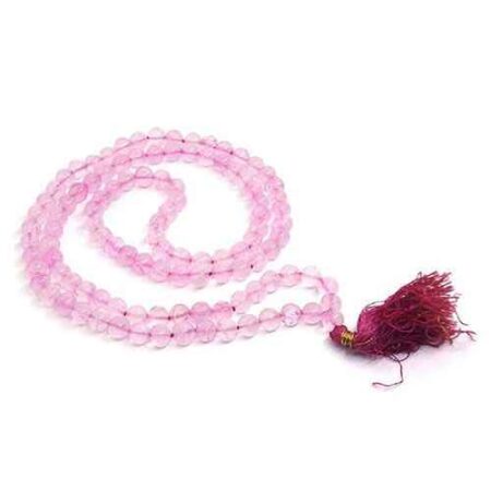 Pink Rose Quartz Gemstone Mala